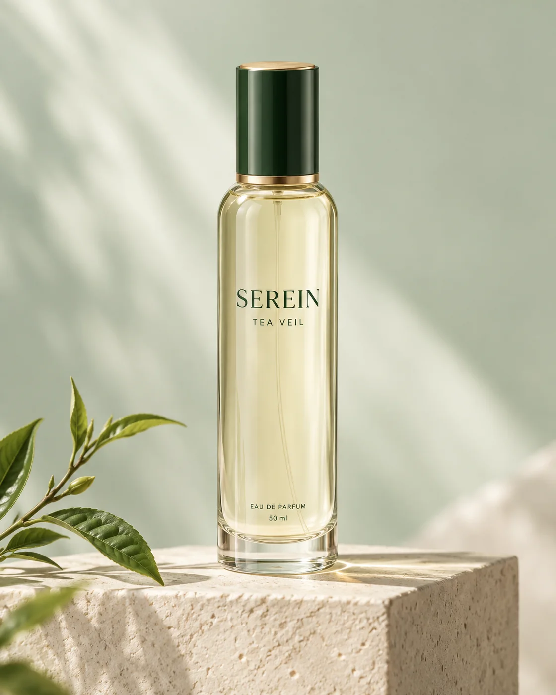 SEREIN TEA VEIL 제품 이미지와 완성된 PC 상세페이지 미리보기
