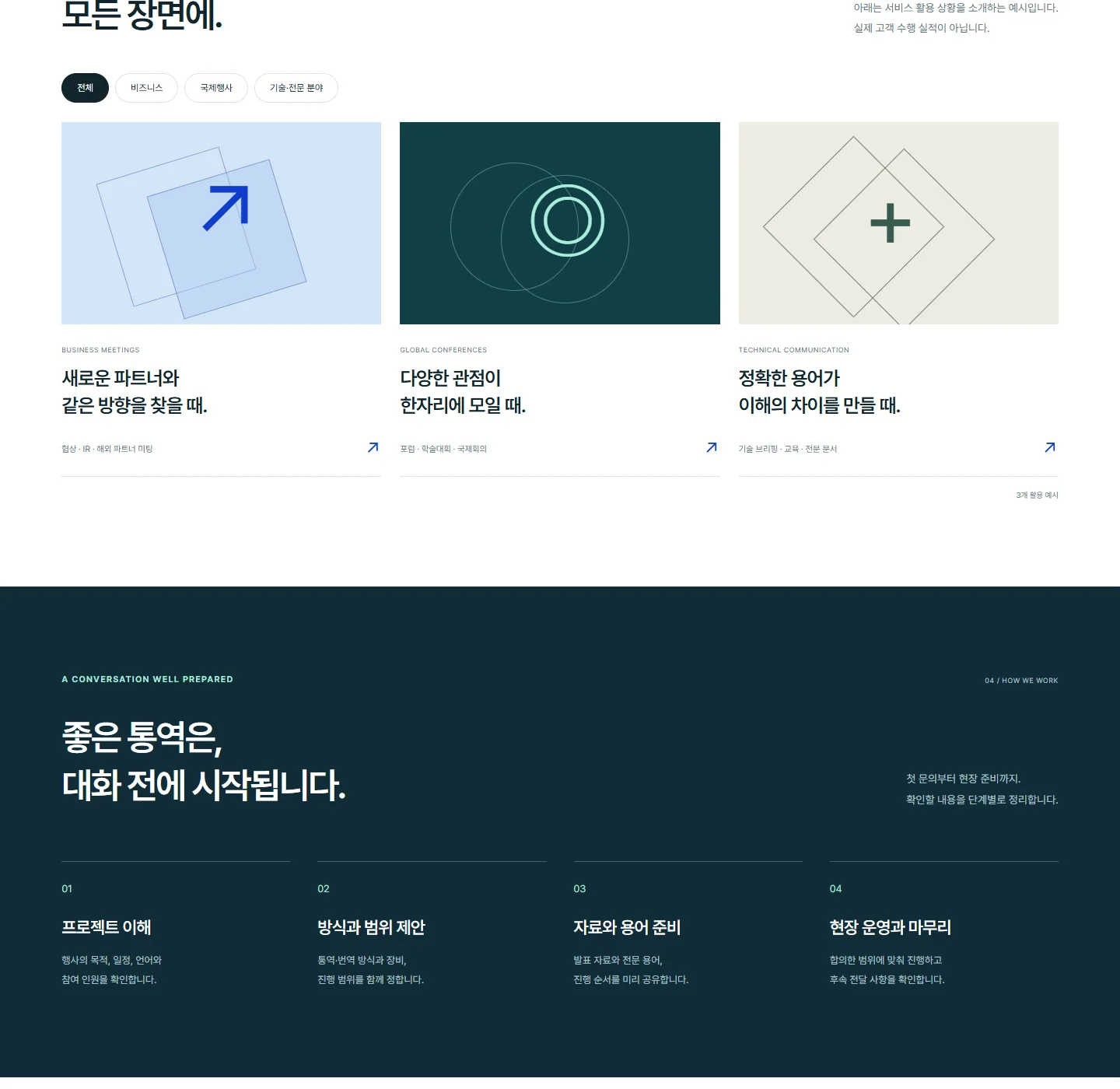 인터비아 홈페이지 실제 PC 전체 화면 3번째 구간